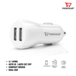 Shop-O-Holics| BRIC CAR CHARGER (4.1AMPS) WITH FREE LIGHTNING CABLE (WHITE)
