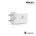 Shop-O-Holics|SOLO 33 (33W) MOBILE CHARGER WITH C2C CABLE (WHITE)