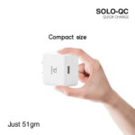 SOLO QC CHARGER (QC 3.0)(18W/3.6AMPS) With Lightning Cable 18W (White)