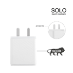 Shop-O-Holics| SOLO SMART MOBILE CHARGER (QC 3.0)(30W/6AMPS) WITH MICRO USB CABLE 30W (WHITE)