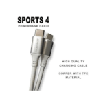 Type C to Type C Cable (0.3M) Fast Sync And Charging 4 Amps (Compatible With Mobile)(White)