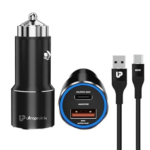 UltraProlink 125W Fast Car Charger for iPhone14/15,Oneplus,Oppo,Galaxy,Nothing & Pixel Phones|Supports Dash,Warp,Super Dart,Super VooC Dart,PPS,PD|Type C 45W PD/PPS+USB-A 80W SuperVooc |UM1160